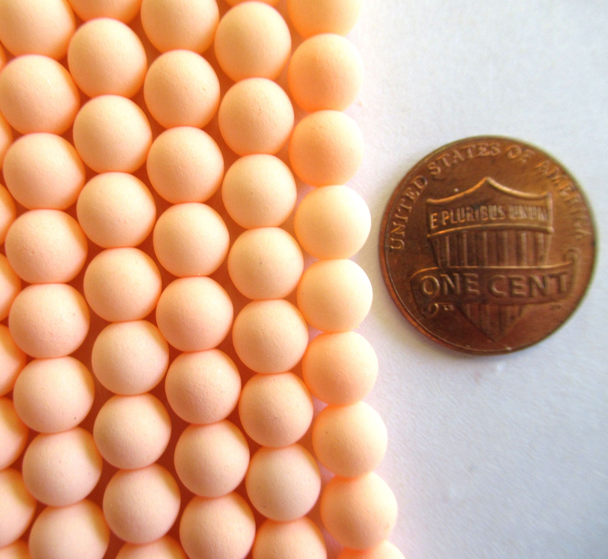 50 6mm Czech glass beads - Bondeli opaque orange druks - smooth round druk beads C0058