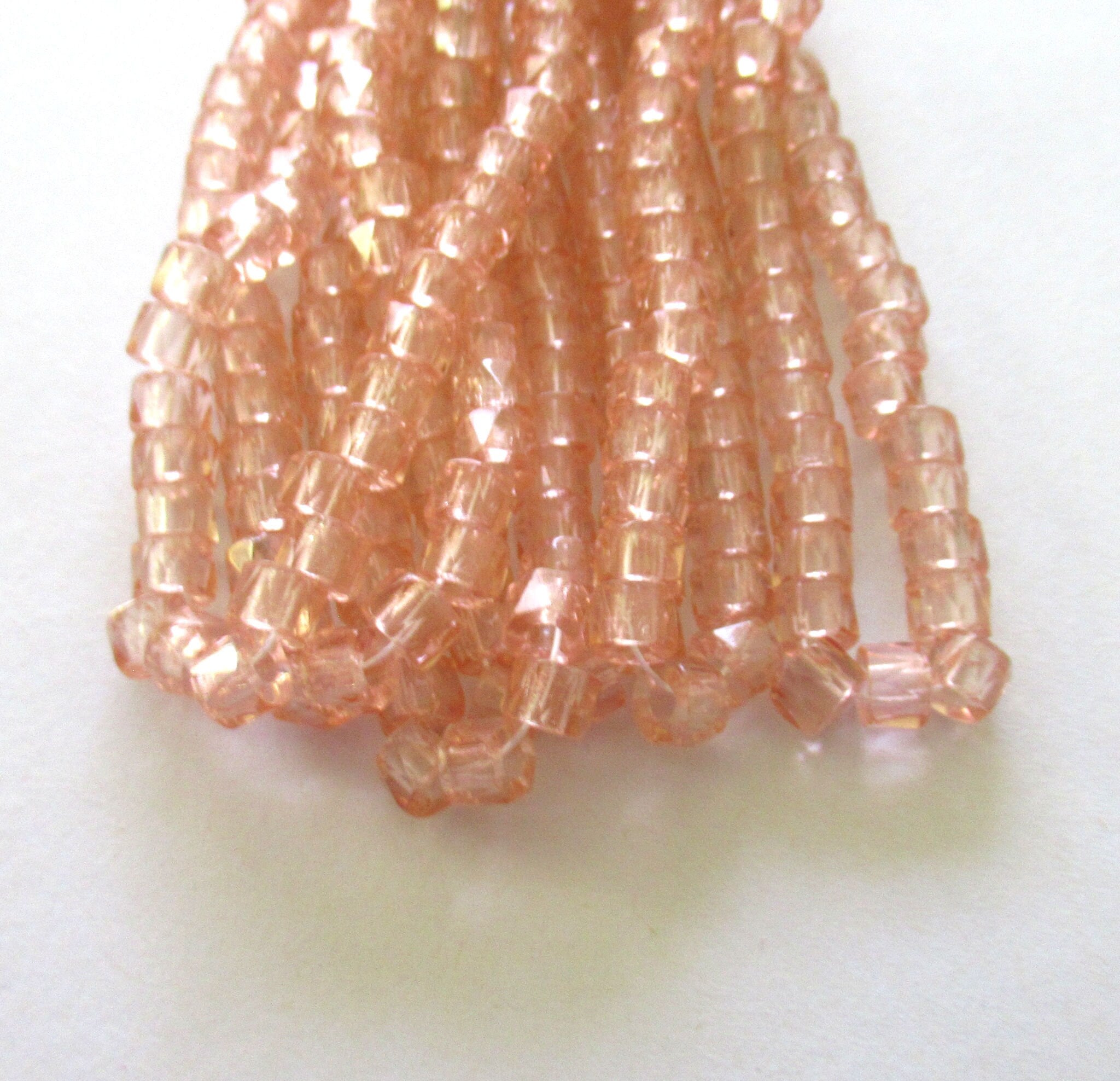 Lot of 50 6mm Czech glass faceted pony, roller or crow beads - pink large hole, fire polished, faceted beads C00111