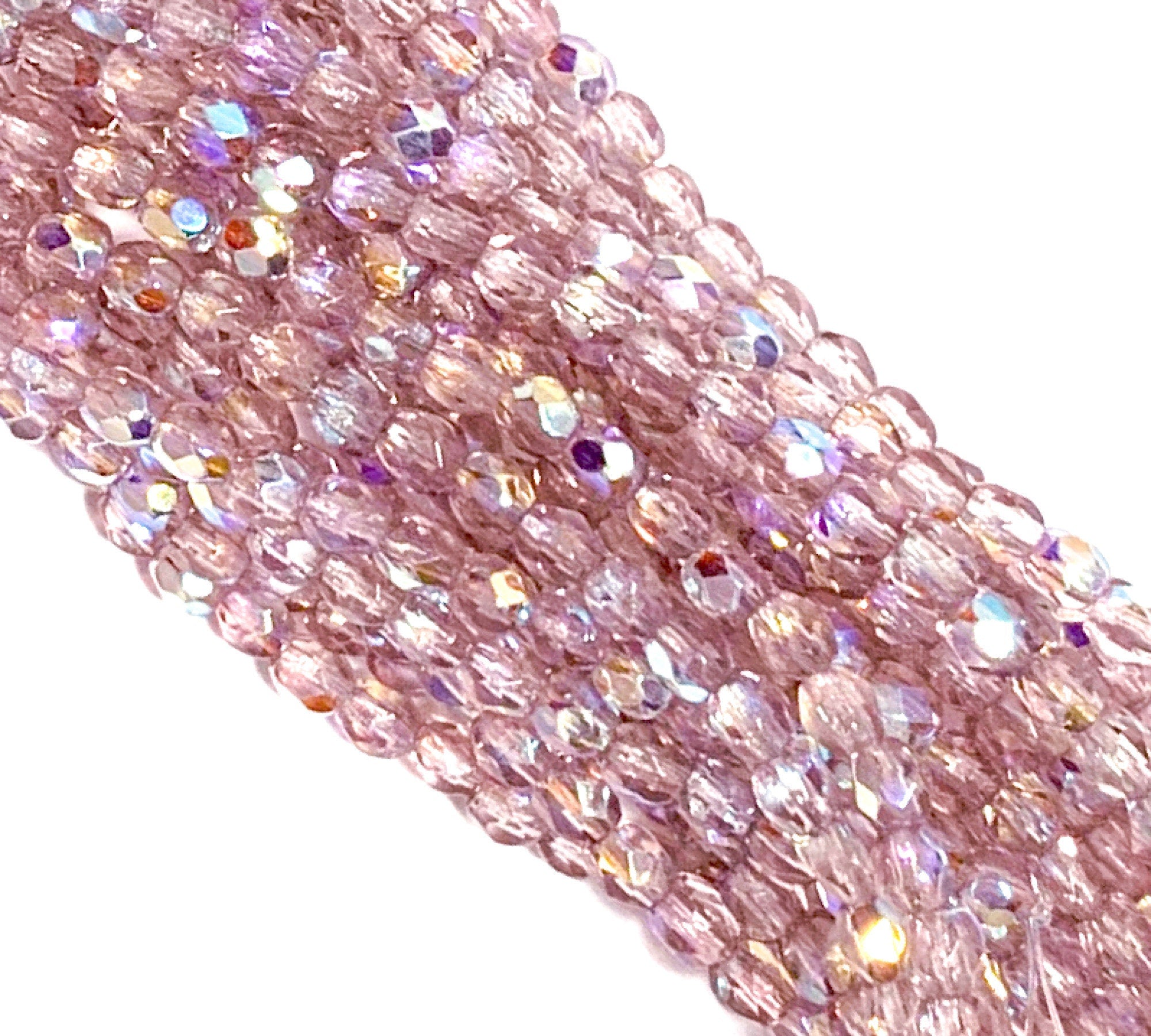 50 3mm light amethyst purple AB Czech glass beads, round, faceted fire polished beads C0095