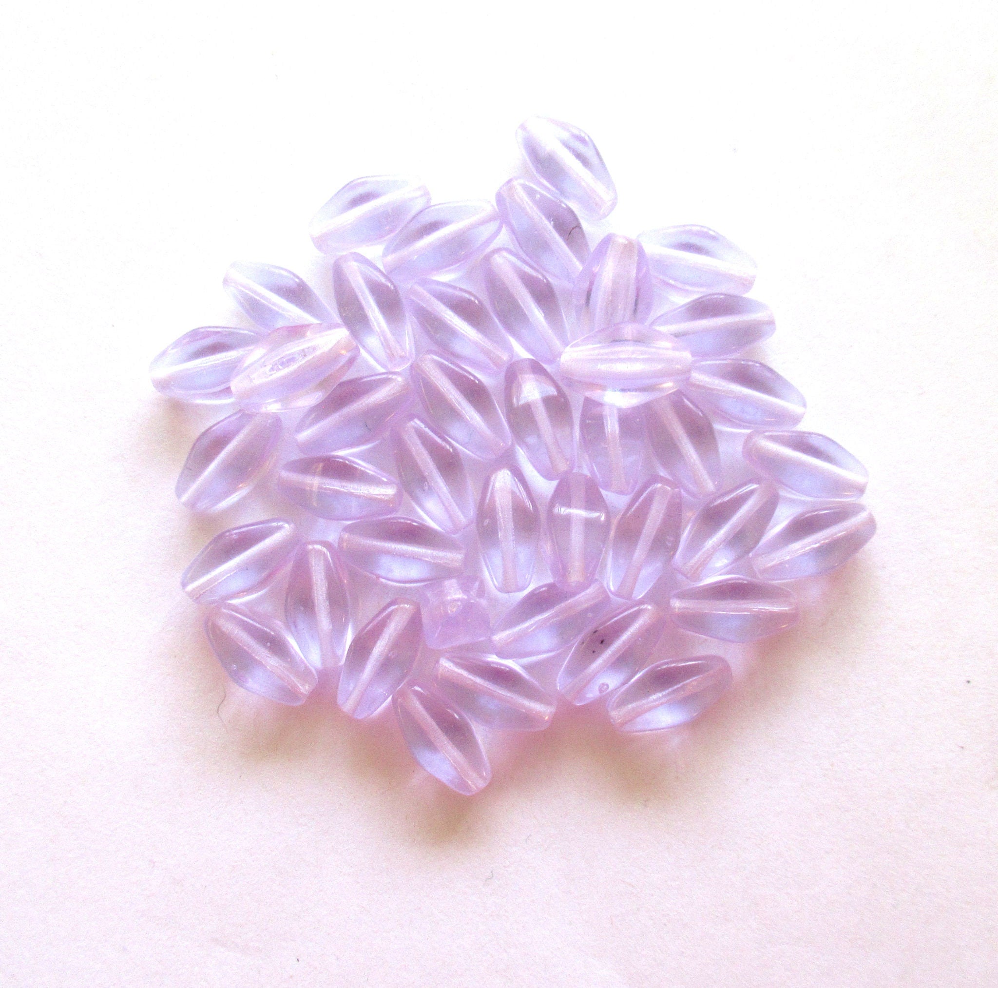 25 11mm x 7mm Czech glass lantern beads - alexandrite or lavender beads C0052