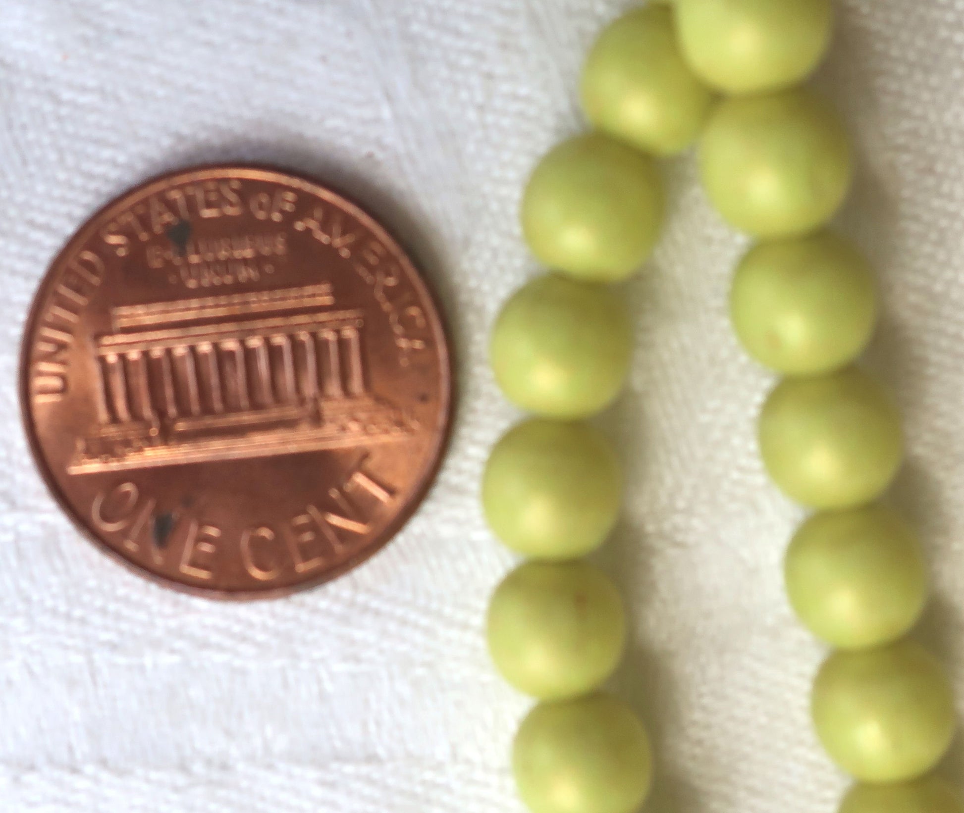 Lot of 50 6mm Czech glass beads, druks, opaque Pacific Honeydew, chartreuse green smooth round druk beads C03150 - Glorious Glass Beads