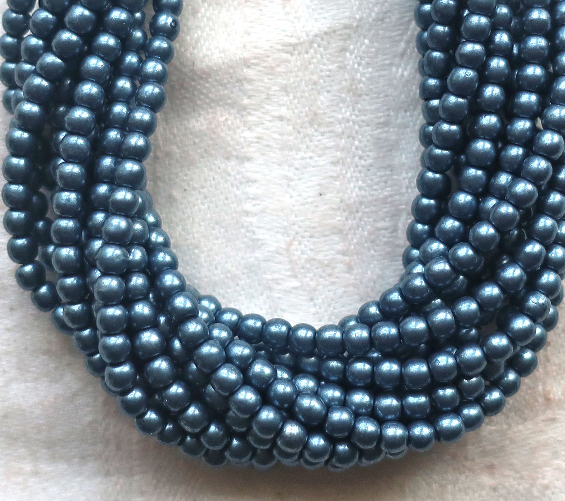 Lot of 100 3mm Czech glass druks, Saturated Metallic Gray, smooth round druk beads C3601 - Glorious Glass Beads