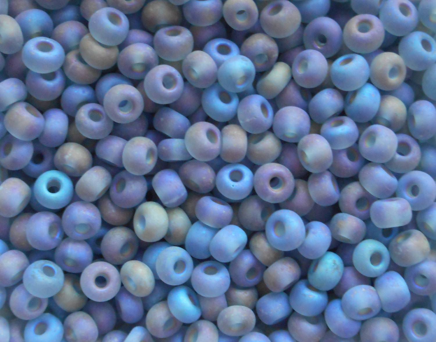 Pkg 24 grams Black Diamond AB Matte Czech 6/0 large glass seed beads, size 6 Preciosa Rocaille 4mm spacer beads, large, big hole C2524 - Glorious Glass Beads