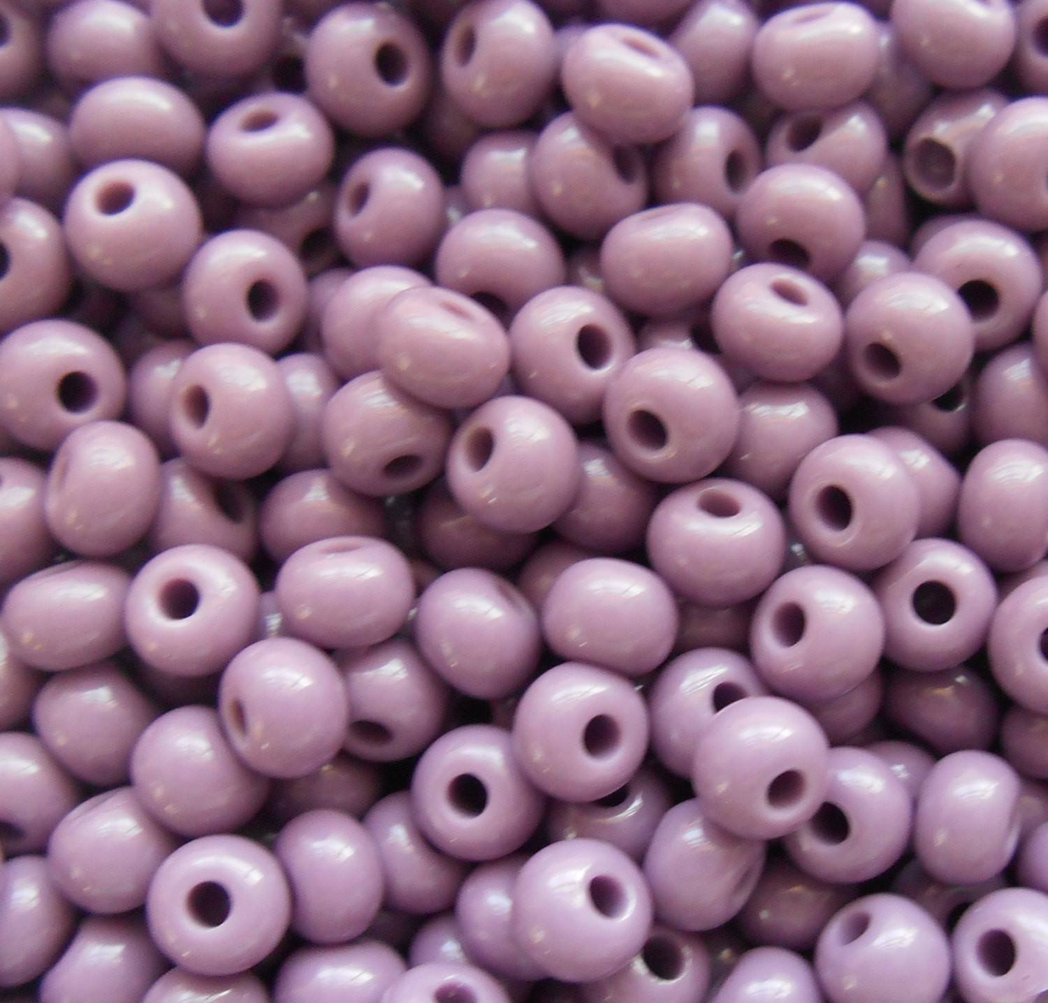 Pkg of 24 grams Light Purple,Opaque Czech Glass 6/0 glass seed beads, size 6 Preciosa Rocaille 4mm spacer beads, big hole, C3924 - Glorious Glass Beads