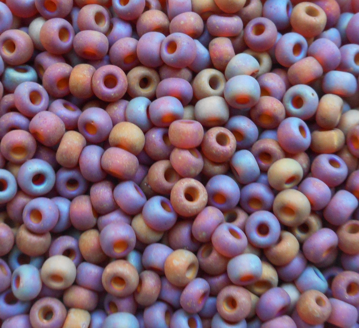 One pkg 24 grams Amber, Smoky Topaz AB Matte Czech 6/0 large glass seed beads, size 6 Preciosa Rocaille 4mm spacer beads, large, big hole C7924 - Glorious Glass Beads