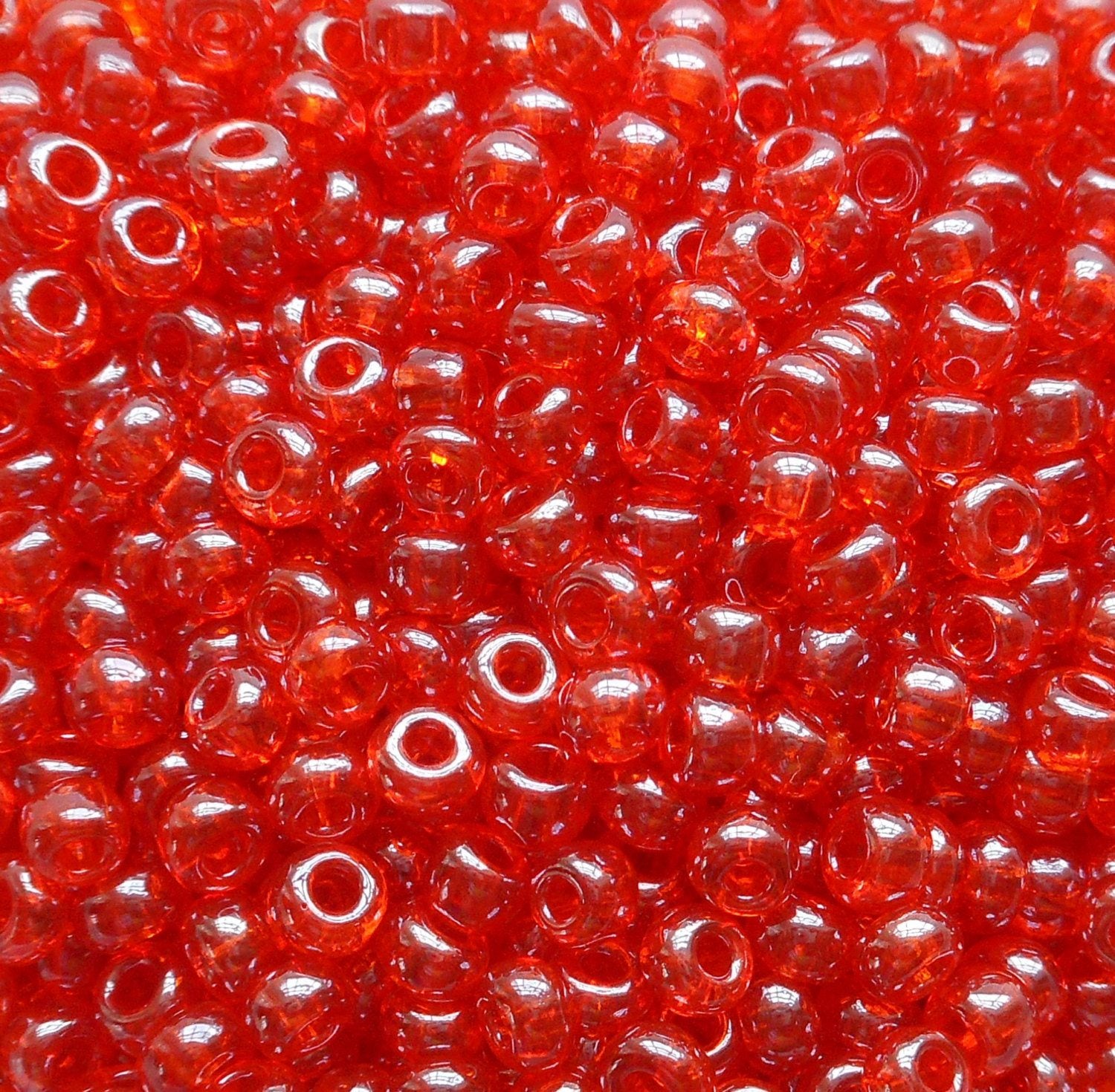 One pkg 24 grams Orange, Haycinth Luster Czech 6/0 large glass seed beads, size 6 Preciosa Rocaille 4mm spacer beads, large, big hole C6624 - Glorious Glass Beads