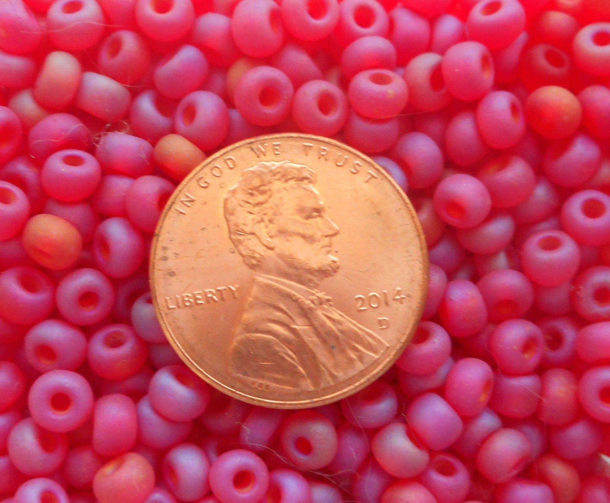 Pkg 24 grams Matte Ruby Red AB 6/0 Czech glass seed beads, Preciosa Rocaille 4mm spacer beads, C0601 - Glorious Glass Beads