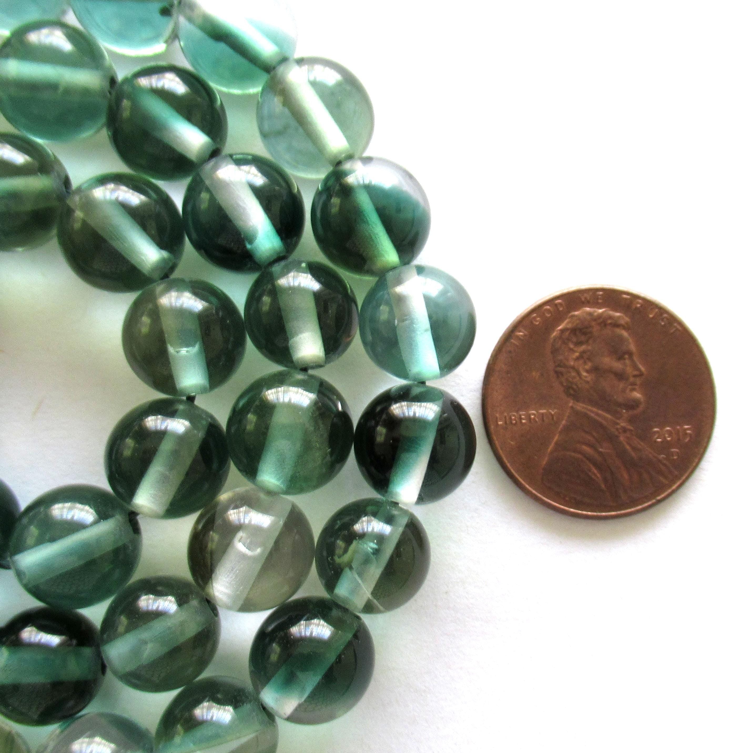 Green Quartz smooth round Beads - 10mm - semiprecious gemstone beads - 41 beads - 15.5 inch strand - 0000