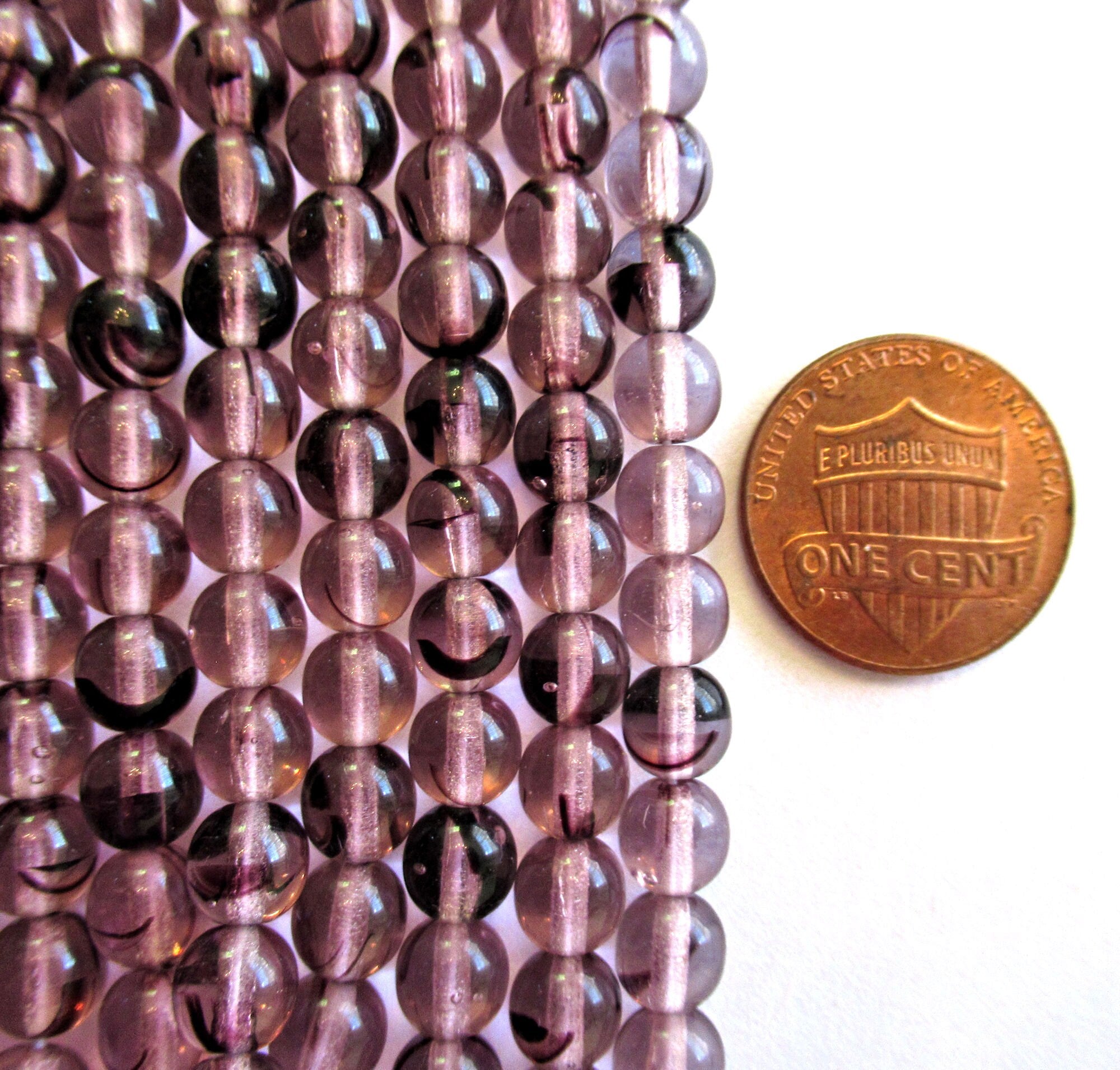 Fifty 6mm Czech glass druk beads - Rosaline Tortoise - pink & brown - tortoiseshell round druks C0055