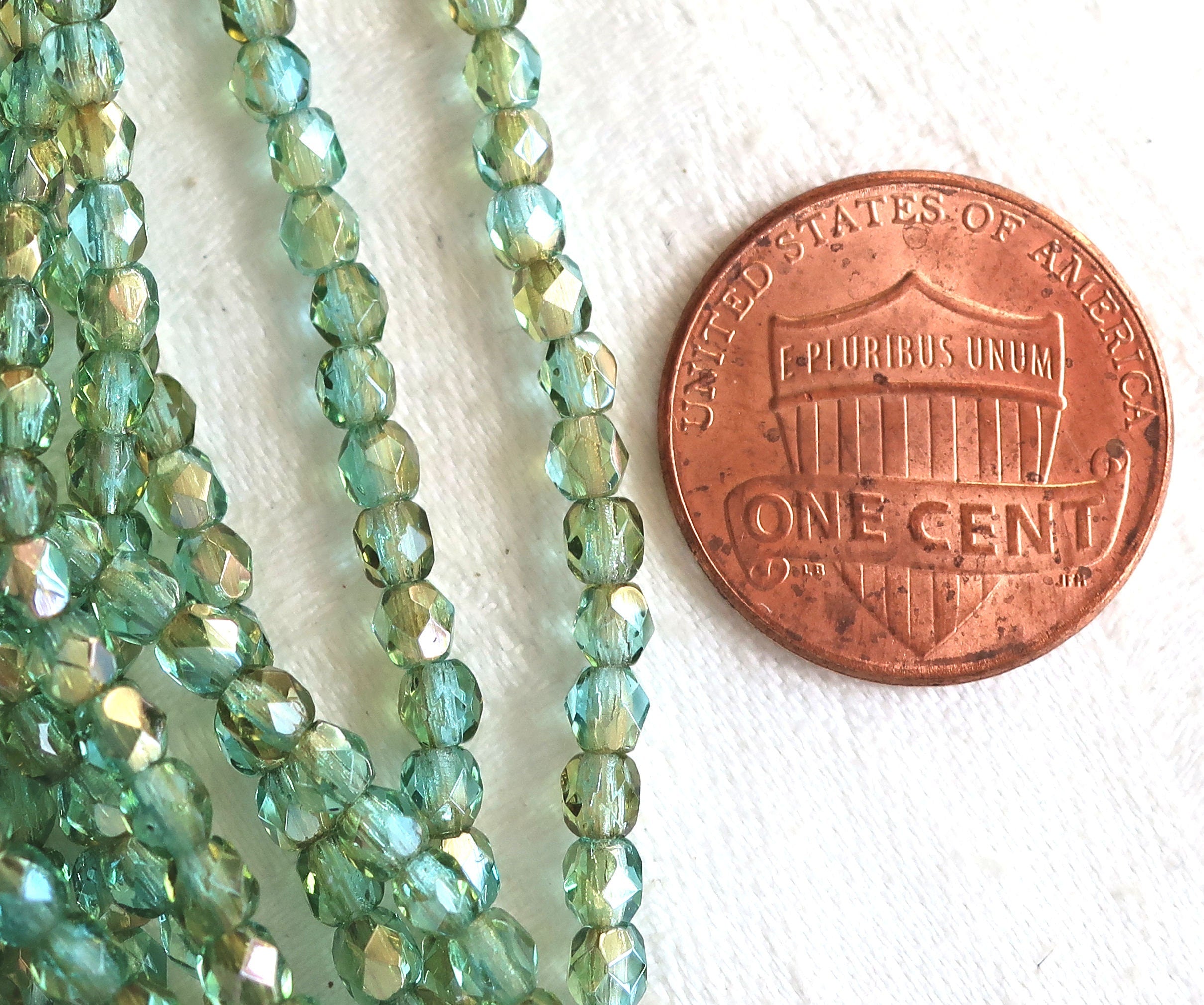 50 3mm Aquamarine Blue Celsian Czech glass beads, round, faceted fire polished beads, C0006