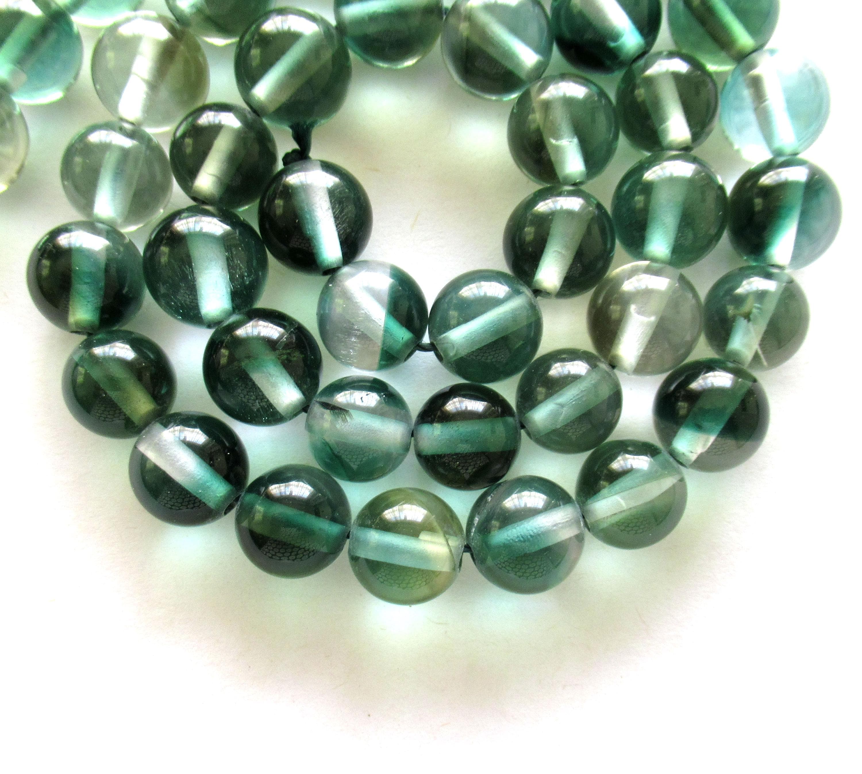 Green Quartz smooth round Beads - 10mm - semiprecious gemstone beads - 41 beads - 15.5 inch strand - 0000