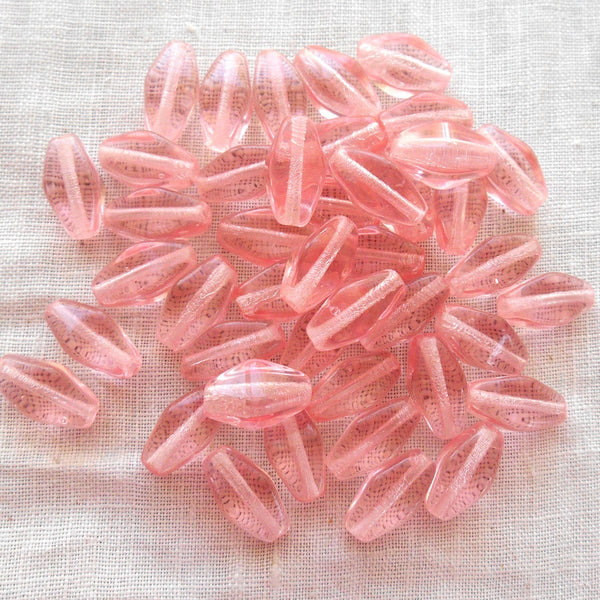 25 11mm x 7mm Crystal AB Czech glass lantern or tube beads C6225 – Glorious  Glass Beads