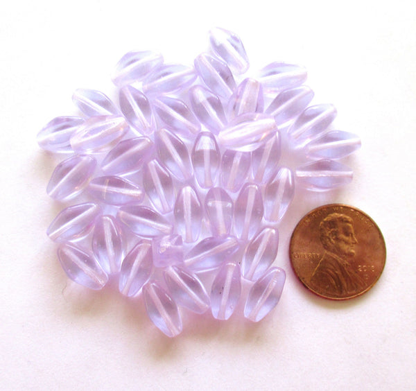 25 11mm x 7mm Czech glass lantern beads - alexandrite or lavender beads C0052