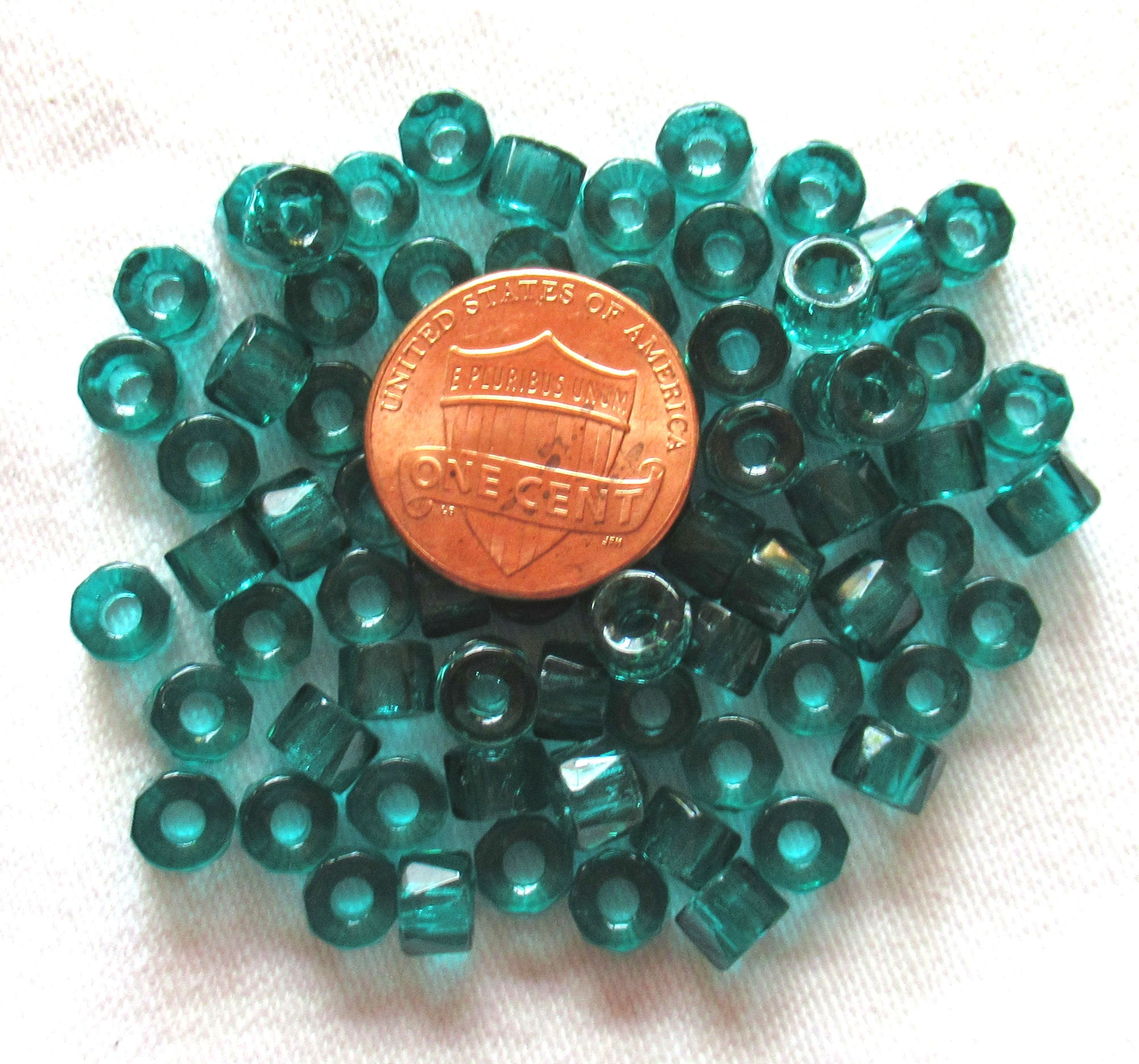 6mm Round Glass Beads - Opaque Blue Turquoise - 50 Beads