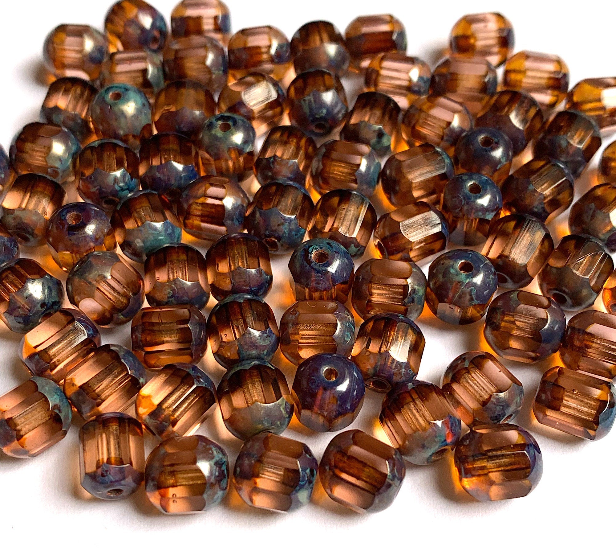 Czech Glass Beads 8mm (CZ375) - Happy Mango Beads