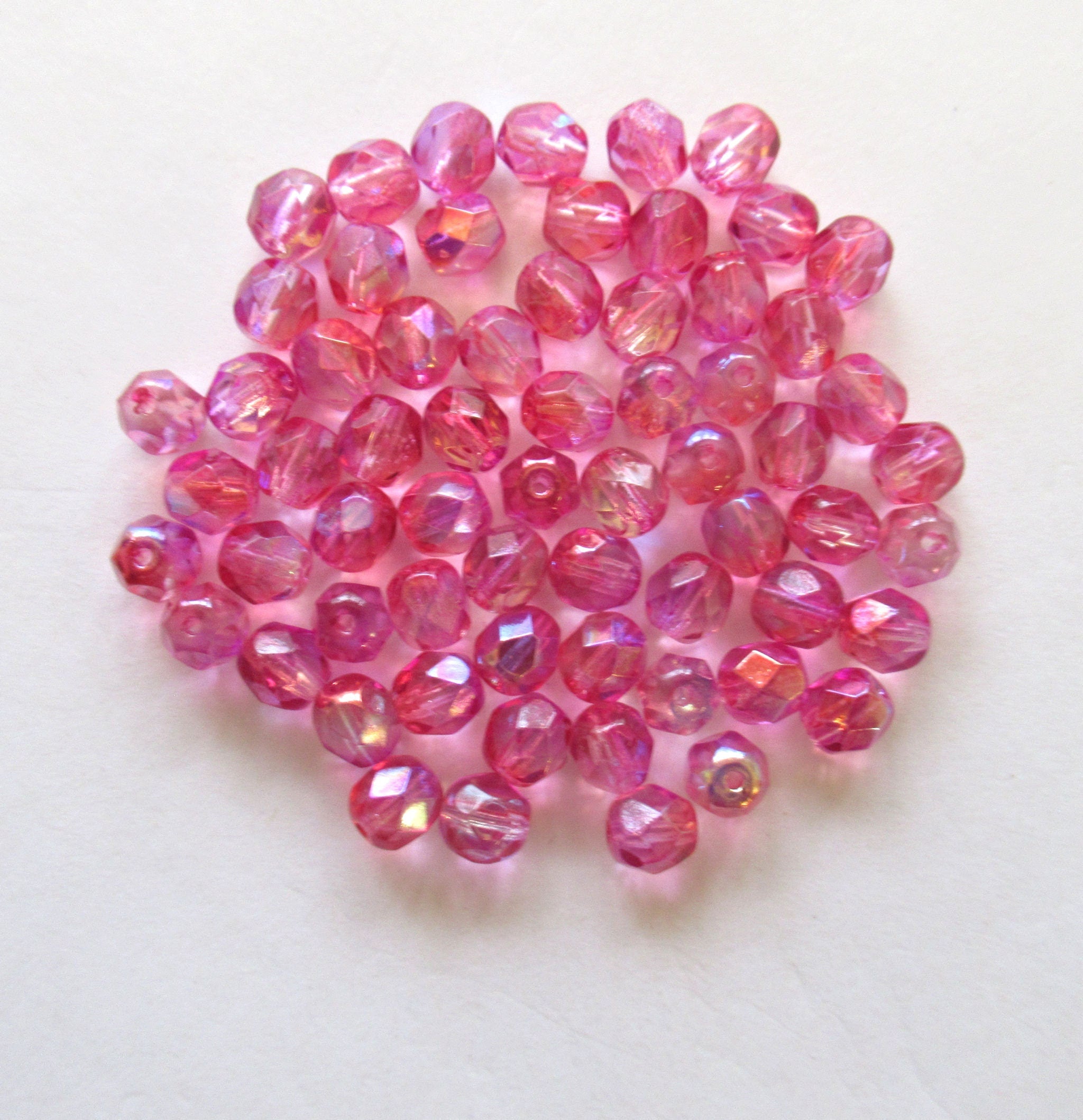 Fancy Coated Glass Beads Metallic Colorful Shine 4mm 6mm Round