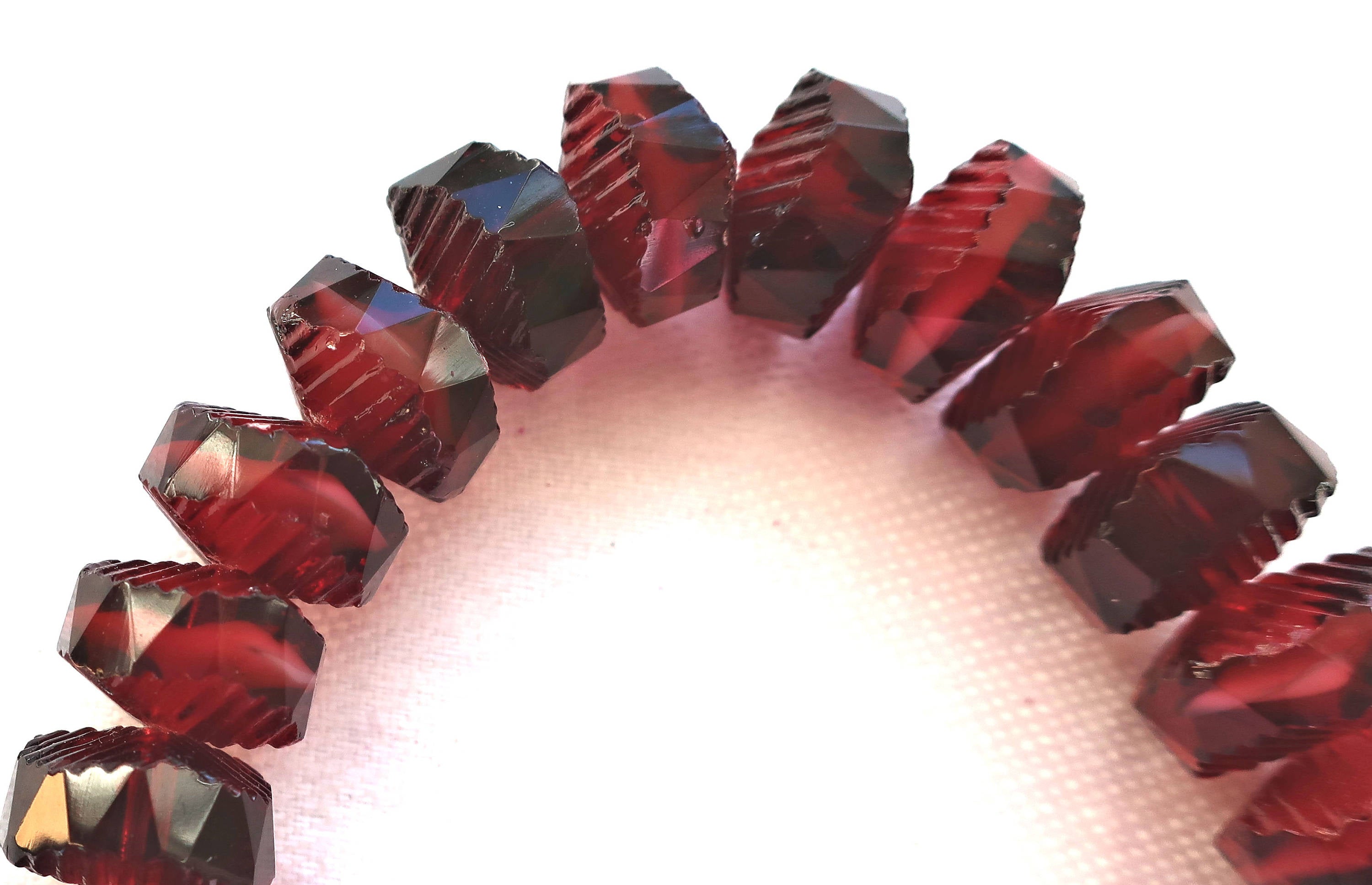 Lot of 6 Czech glass large heart beads - 16 x 15mm opaque red heart sh –  Glorious Glass Beads