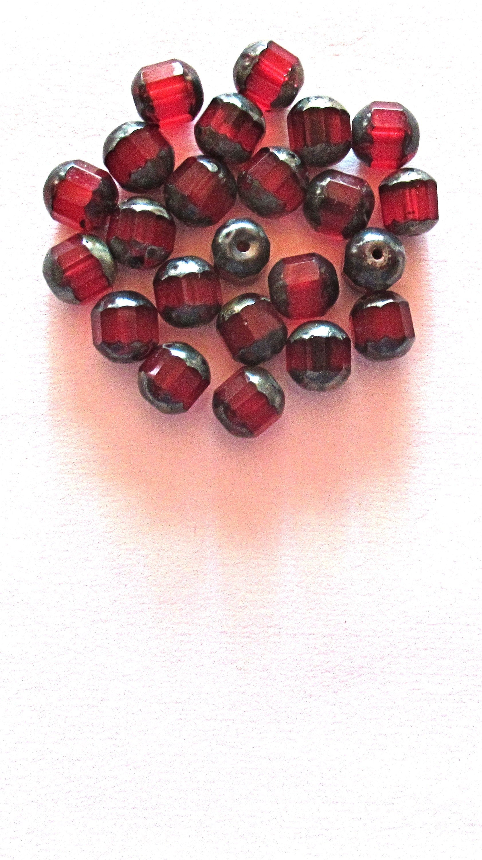 10mm Red Glass Beads