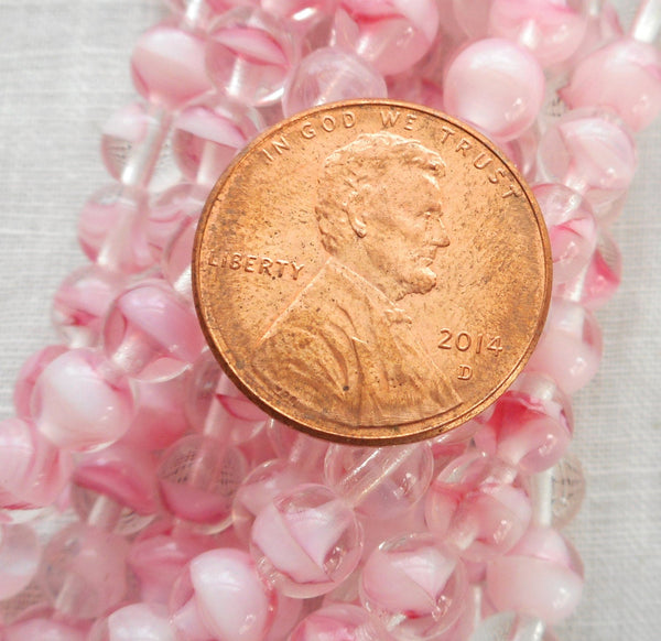 50 6mm Light Pink Crystal Czech glass round druk beads,C01150