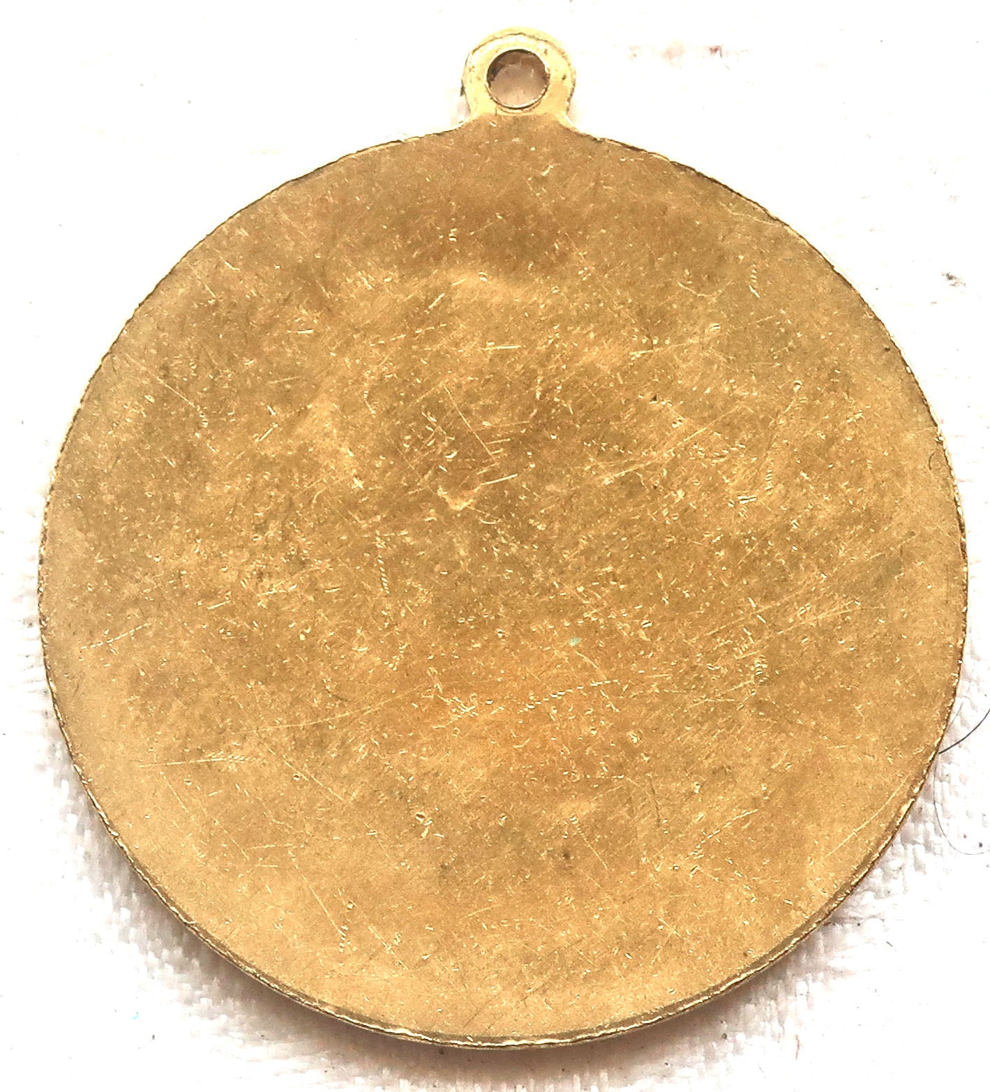 One round raw brass Victorian floral pendant brass stamping, small flowers ornament with ring, 30mm, made in the USA C10101 - Glorious Glass Beads