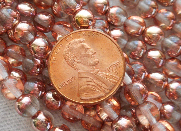 Fifty 6mm Czech glass Apollo Gold druk beads, C3750 - Glorious Glass Beads