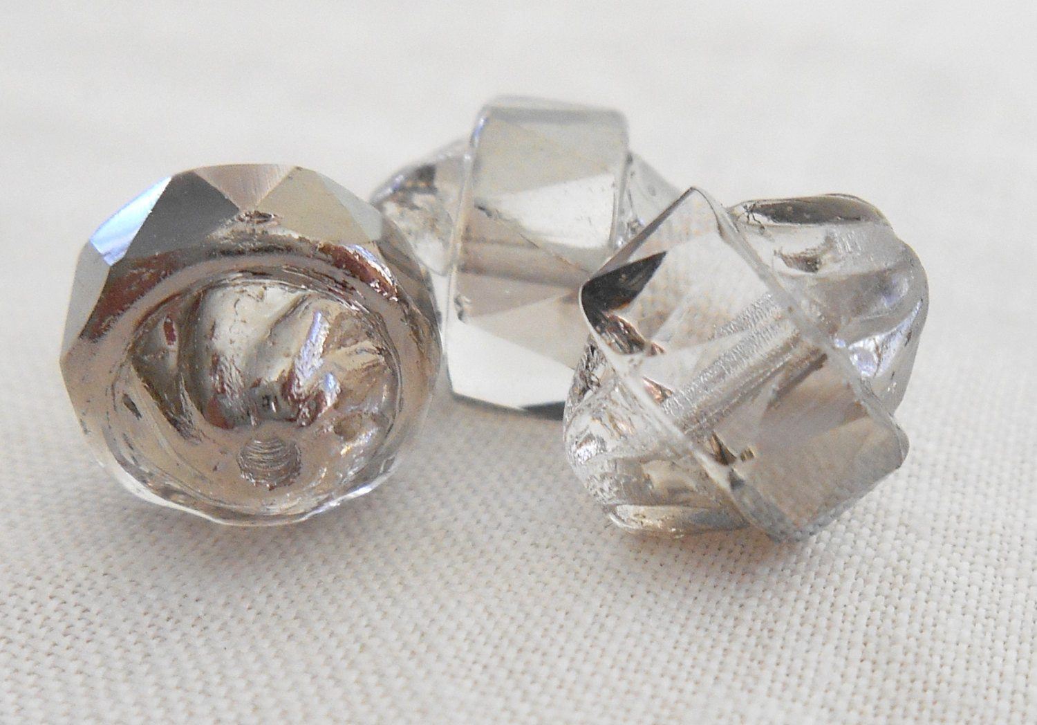 Ten Czech Platinum antique cut turbine, cathedral, saturn crystal glass beads, 11 x 10mm, C0101 - Glorious Glass Beads