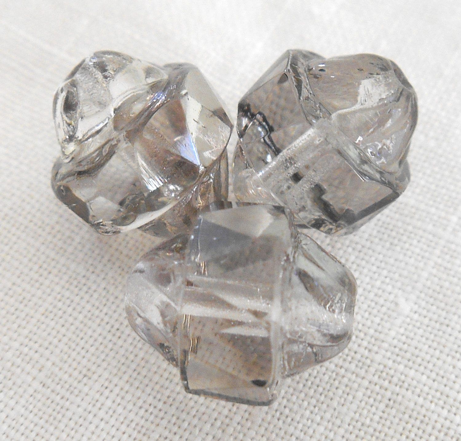 Ten Czech Platinum antique cut turbine, cathedral, saturn crystal glass beads, 11 x 10mm, C0101 - Glorious Glass Beads